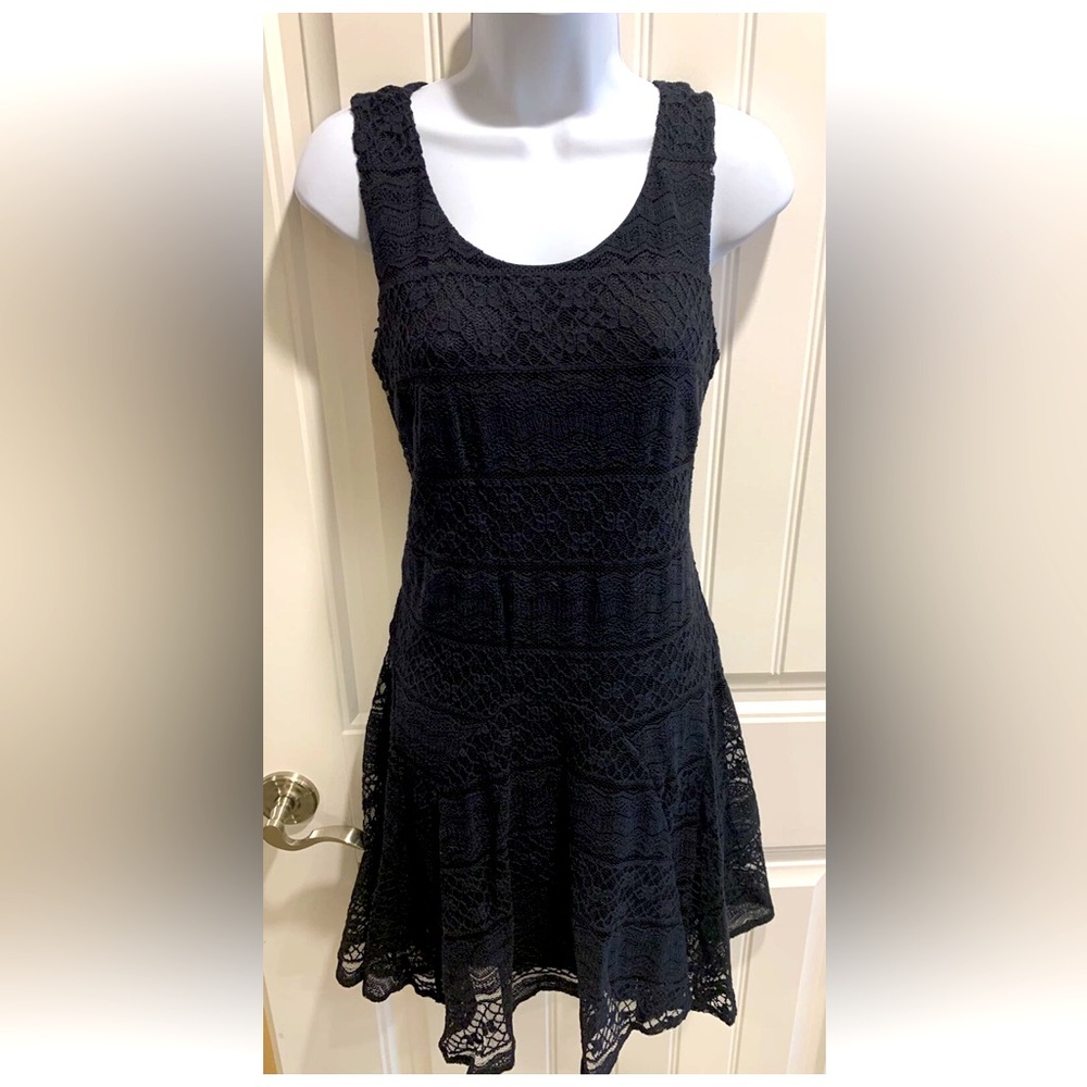 Style & Co lace overlay fit and flare dress, size S